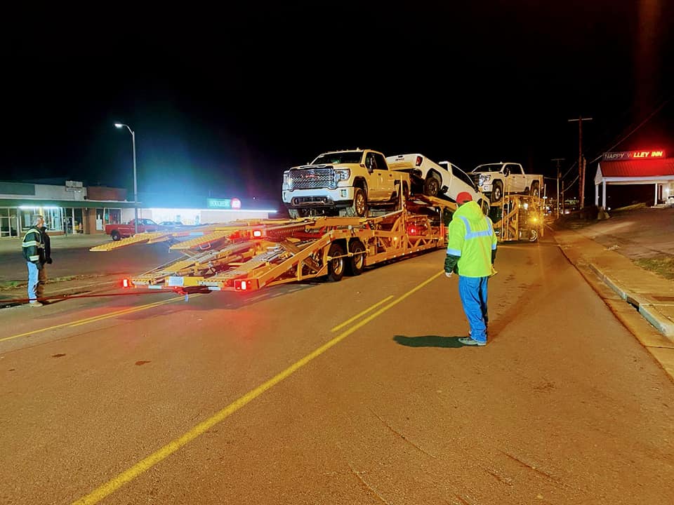 loading up vehicle carrier for transfer
