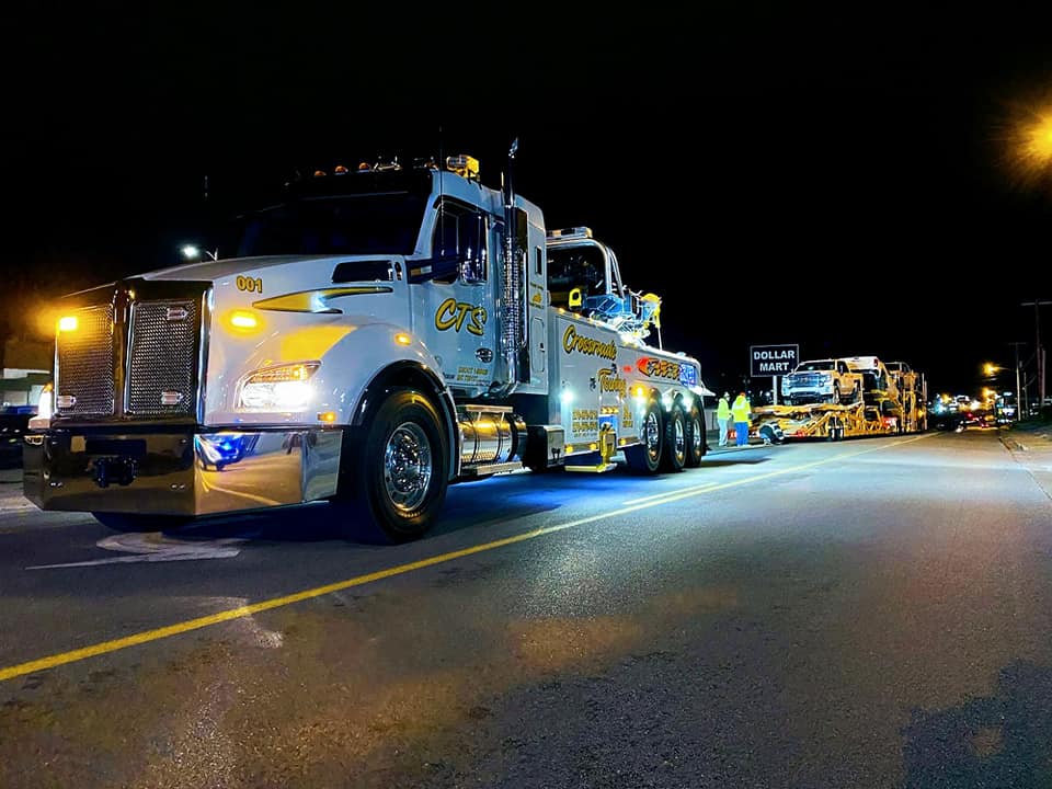 loading up vehicle transfer semi truck